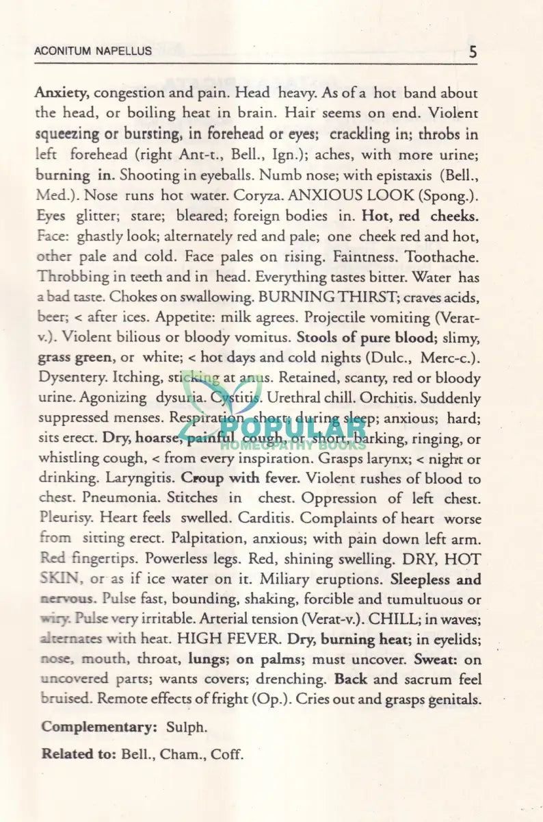 A Synoptic Key of the Materia Medica Homeopathy Books