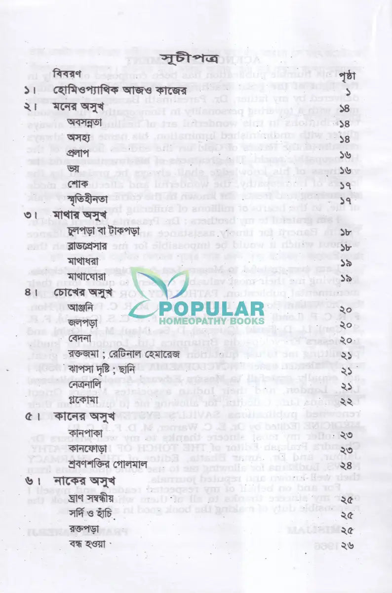আধুনিক চিকিৎসা Homeopathy Books
