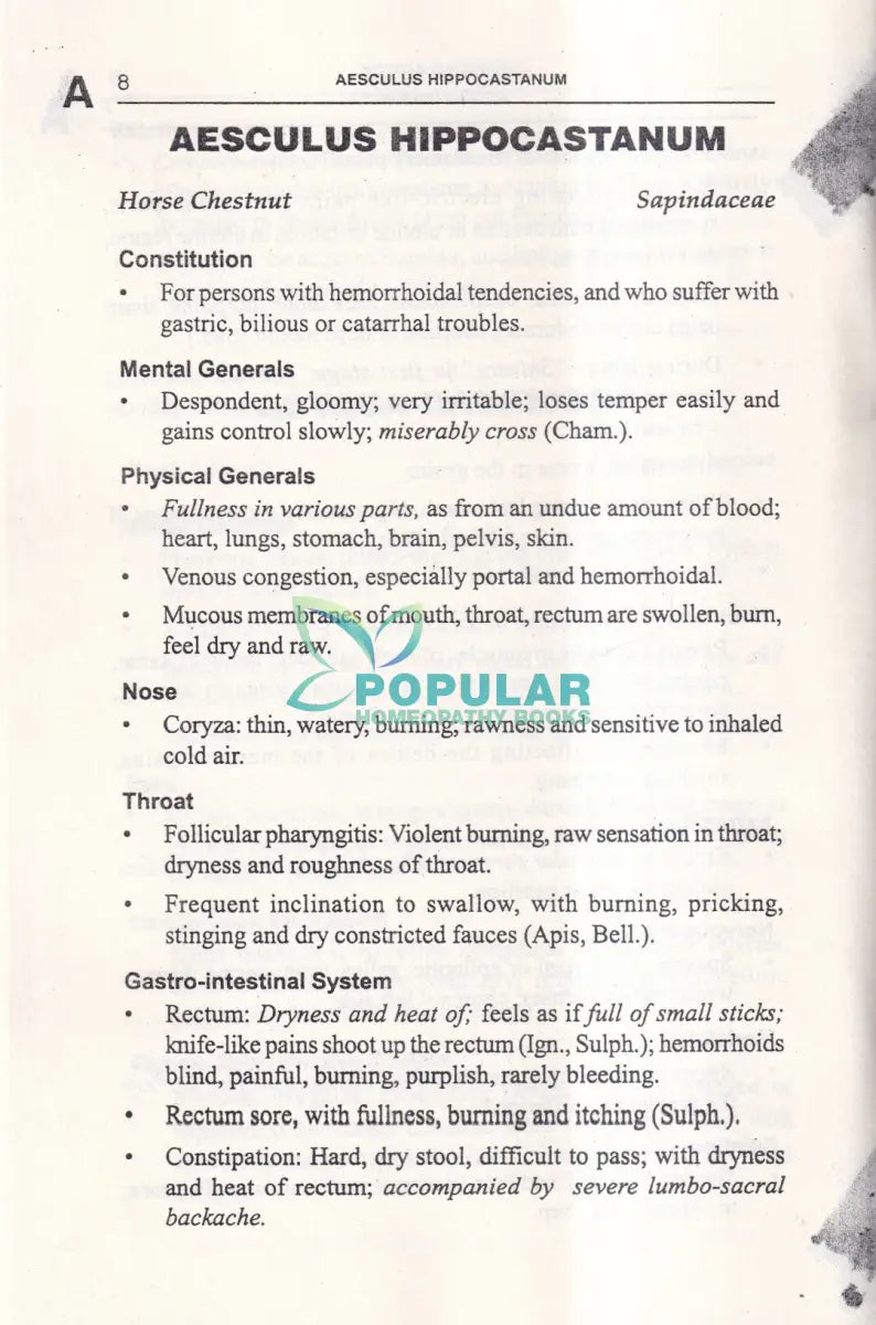 Allen’s Keynotes Rearranged and Classified Homeopathy Books