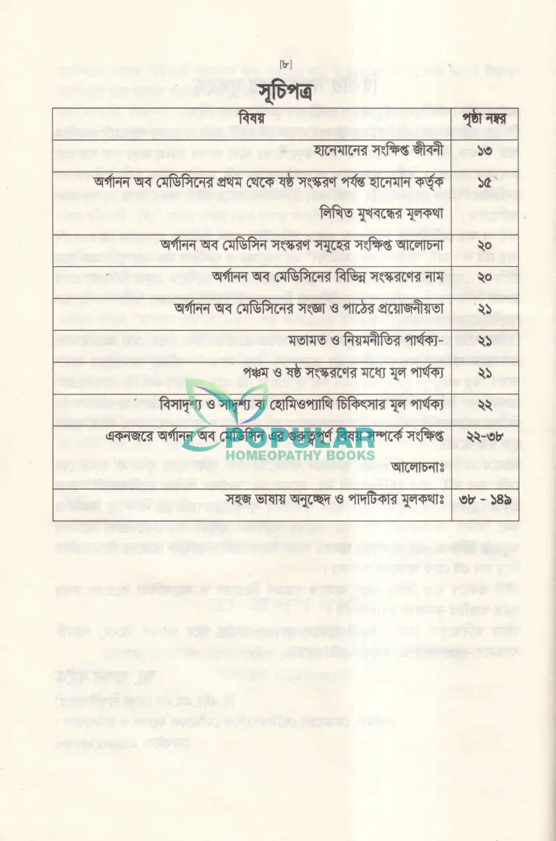 অর্গানন অব মেডিসিন এর মূলকথা ষষ্ঠ সংস্করণের আলোকে (হোমিওপ্যাথিক চিকিৎসা কৌশল) Homeopathy Books