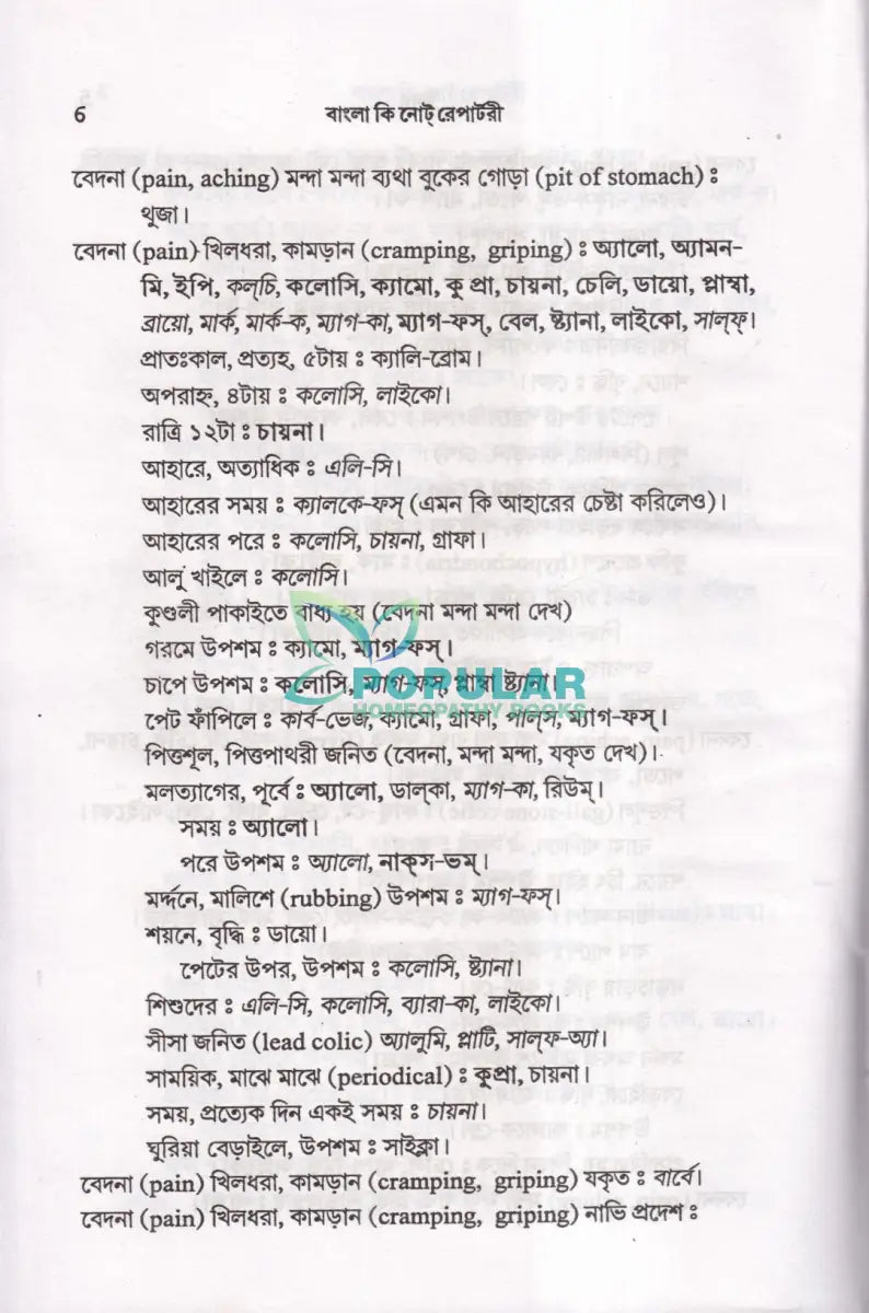 বাংলা কি নোট রেপার্টরী Homeopathy Books