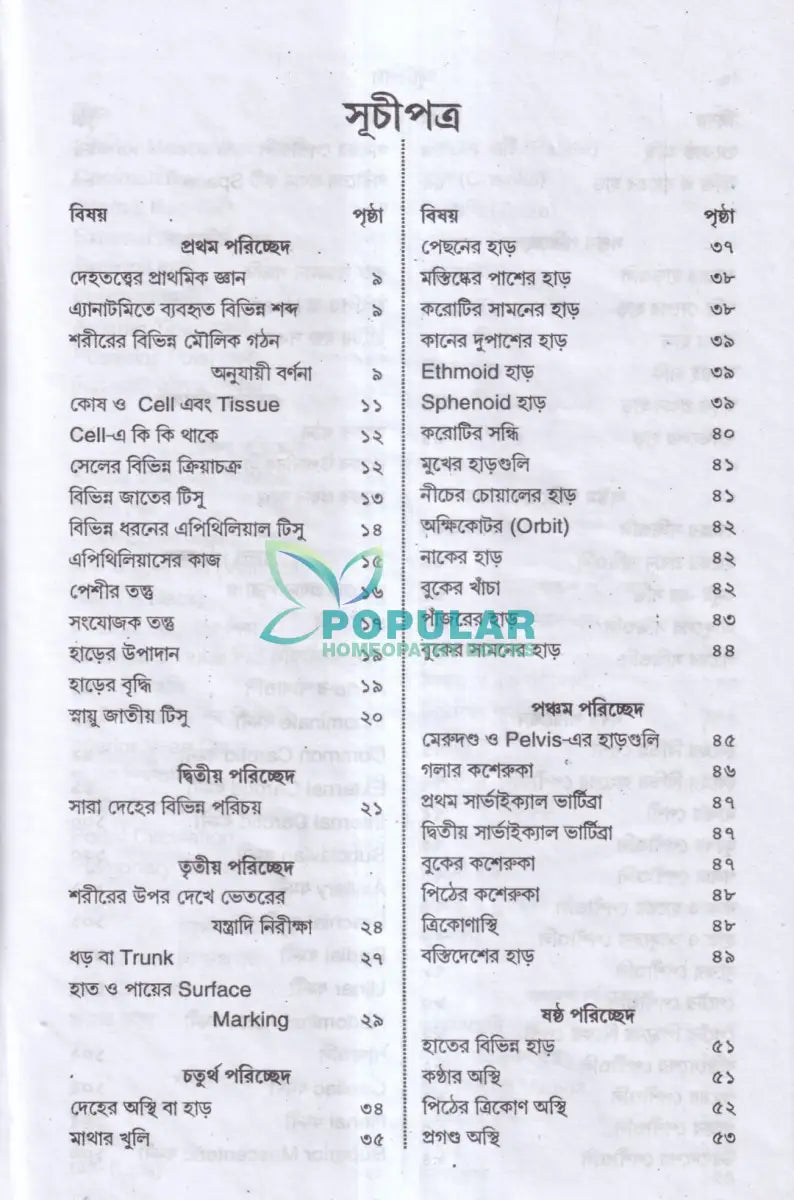 এ্যানাটমি শিক্ষা Homeopathy Books