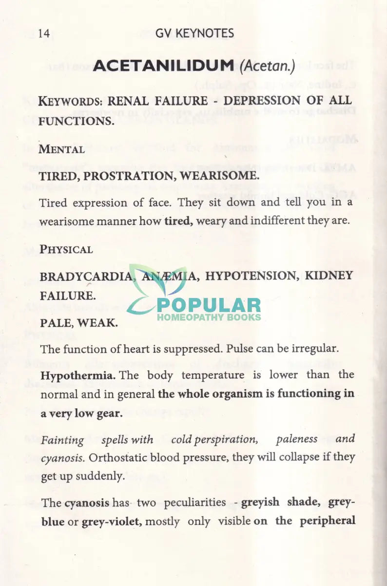 GV KEYNOTES WITH REMEDY RELATIONS Homeopathy Books