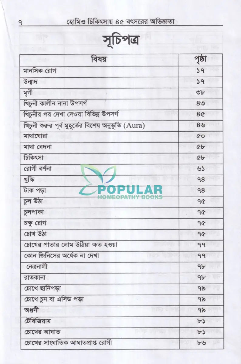 হোমিও চিকিৎসায় পঁয়তাল্লিশ বৎসর Homeopathy Books
