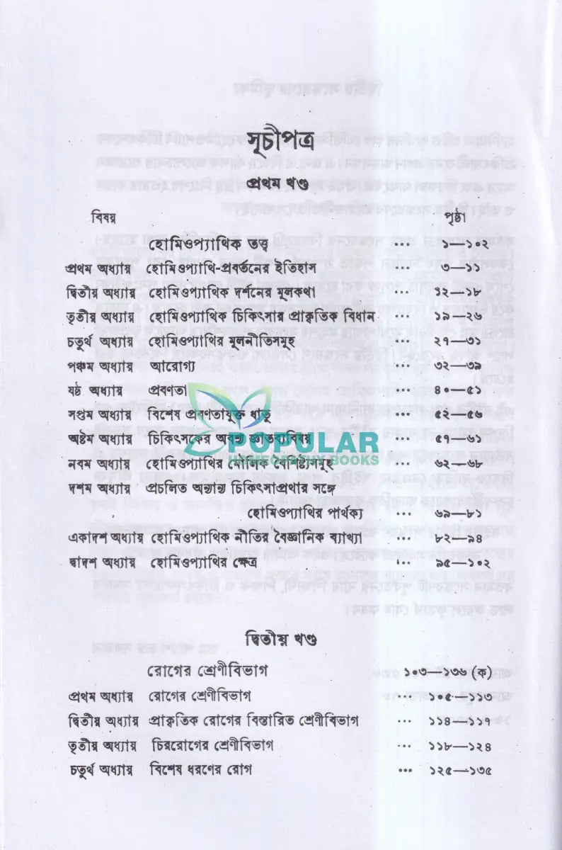 হোমিওপ্যাথিক চিকিৎসা বিজ্ঞান ও আরোগ্য কলা Homeopathy Books