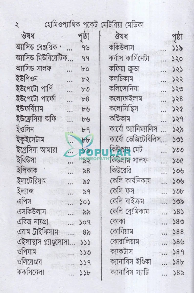 হোমিওপ্যাথিক পকেট মেটিরিয়া মেডিকা Homeopathy Books