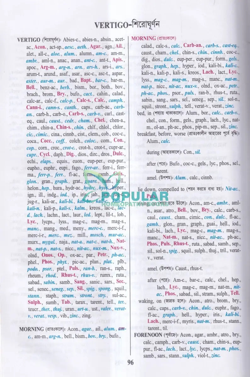 হোমিওপ্যাথিক রেপার্টরী (বাংলা ও ইংরেজী একত্রে) Homeopathy Books