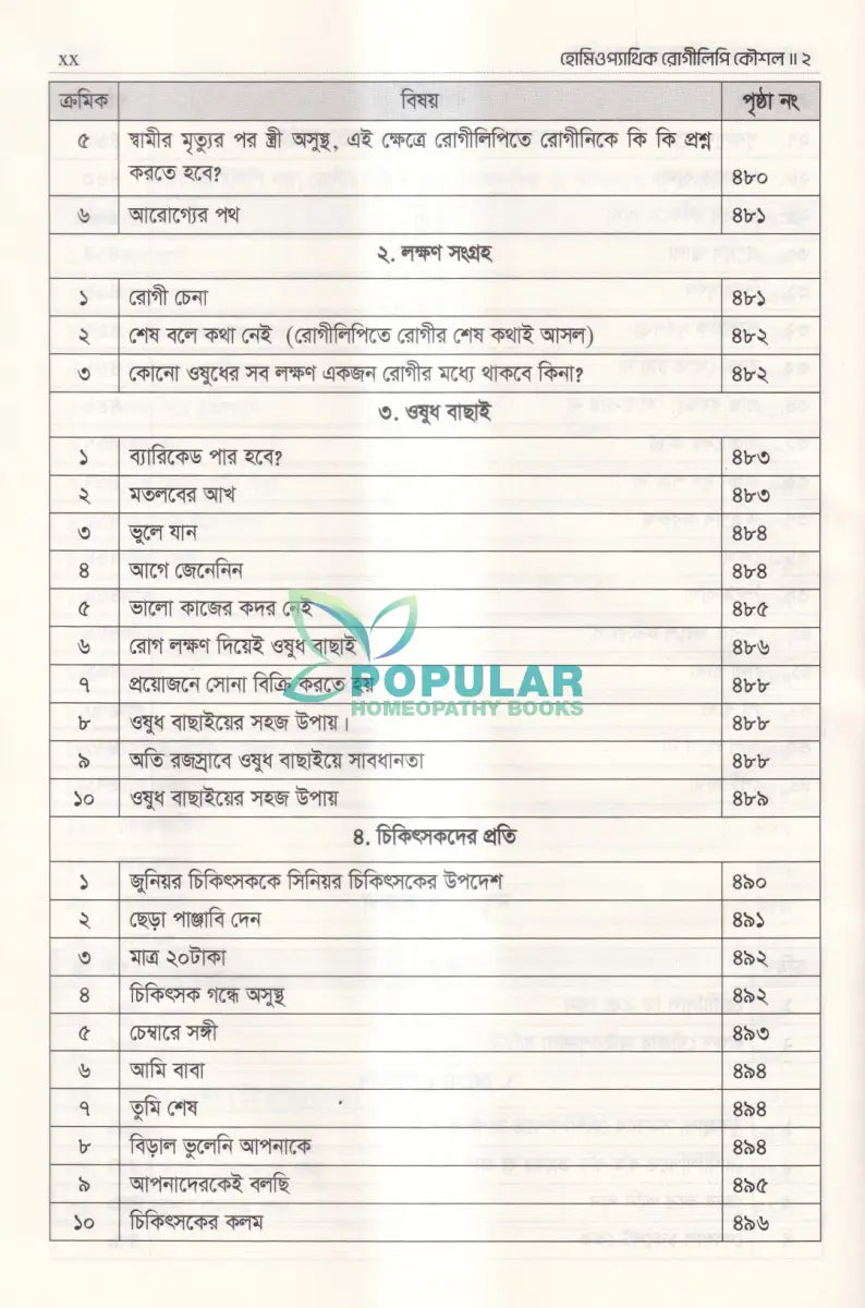 হোমিওপ্যাথিক রোগীলিপি কৌশল ২ Homeopathy Books