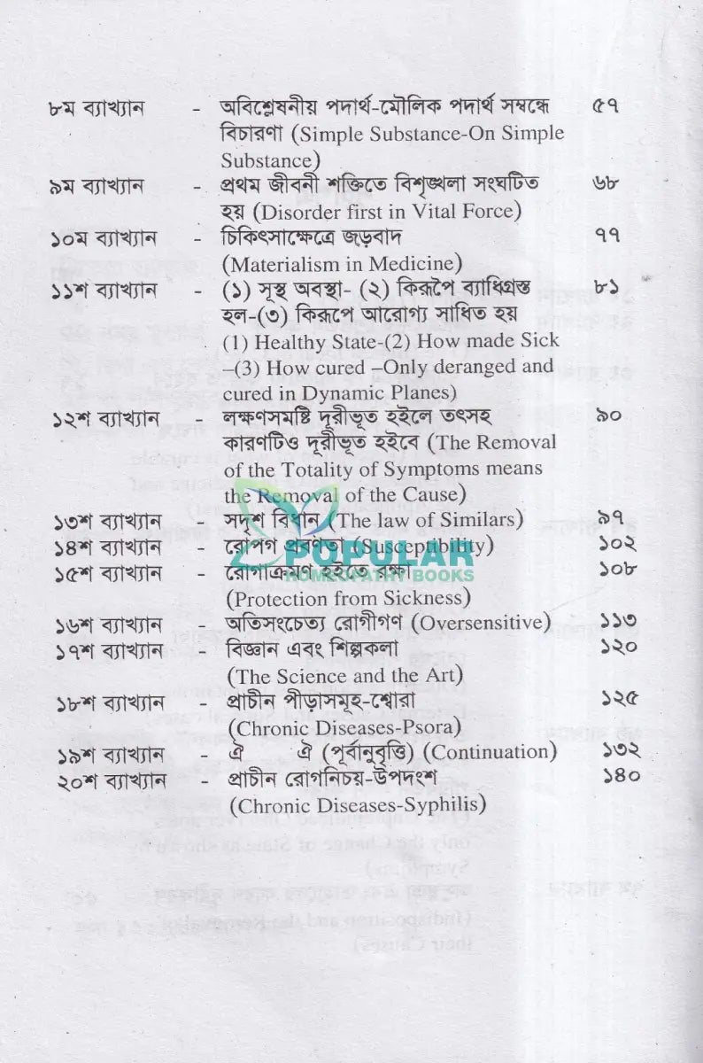 হোমিওপ্যাথির দার্শনিক বক্তৃতা Homeopathy Books