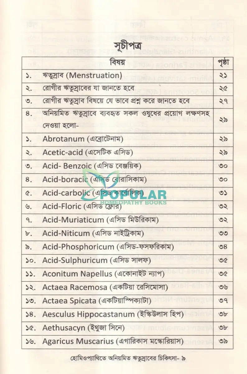 হোমিওপ্যাথিতে অনিয়মিত ঋতুস্রাবের চিকিৎসা Homeopathy Books