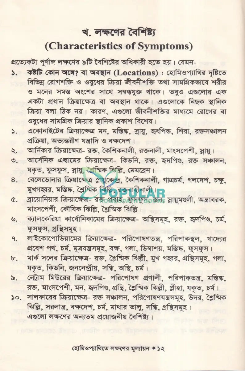 হোমিওপ্যাথিতে লক্ষণের মূল্যায়ন Homeopathy Books