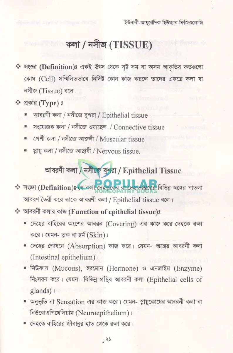 ইউনানী আয়ুর্বেদিক হিউম্যান ফিজিওলজি Unani Books
