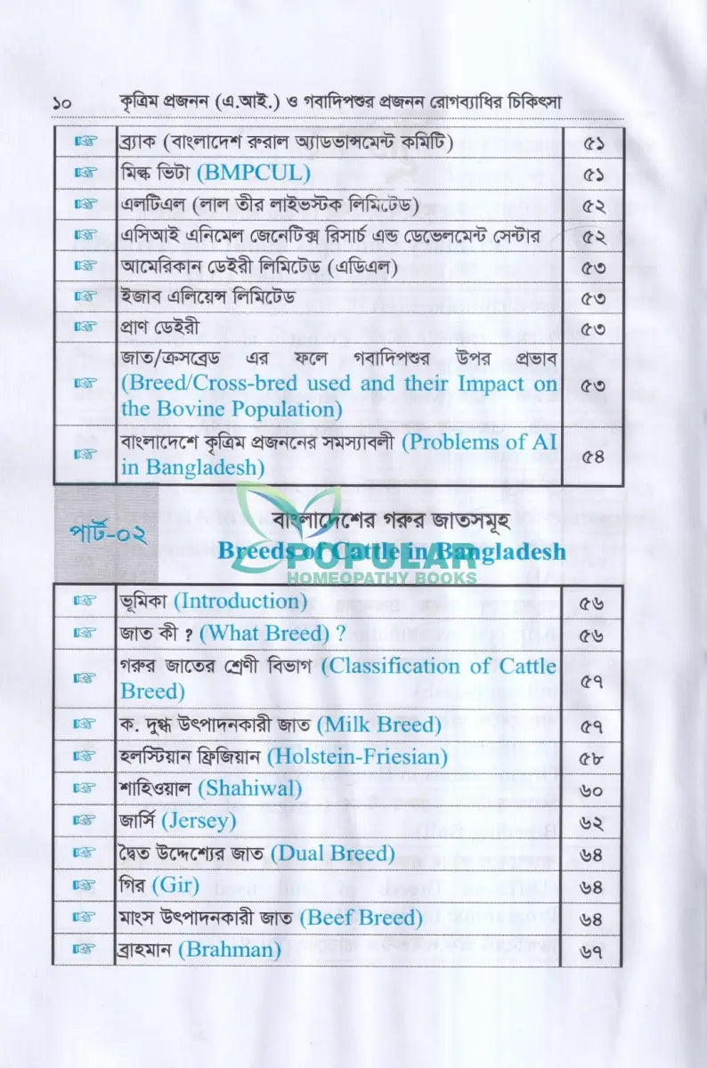 কৃত্রিম প্রজনন (এ.আই) ও গবাদিপশুর প্রজনন রোগব্যাধির চিকিৎসা Veterinary Books