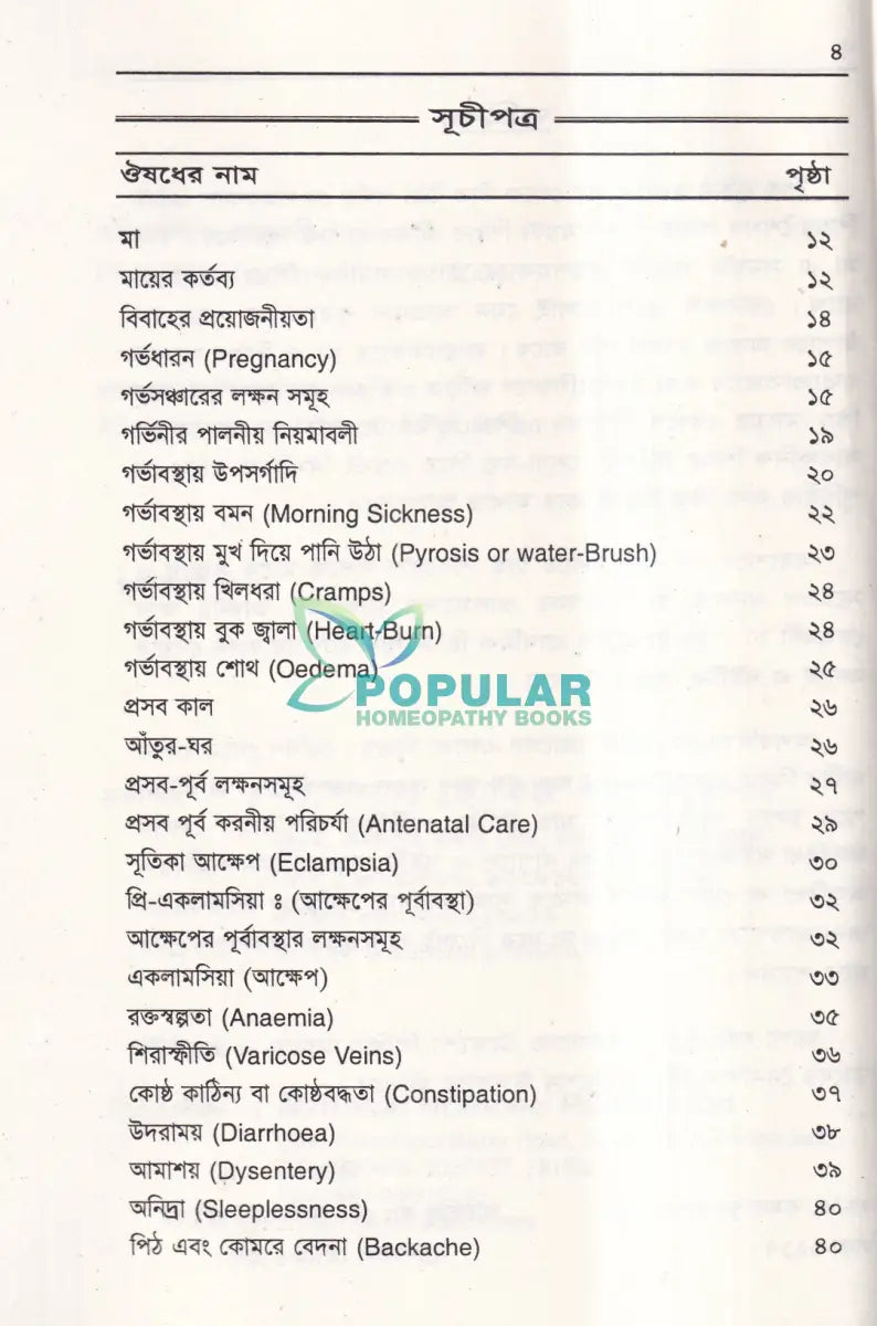 মা ও শিশু রোগ নির্দেশিকা Homeopathy Books