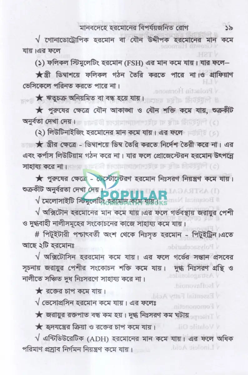 মানবদেহে হরমোনের বিপর্যয়জনিত রোগ Homeopathy Books