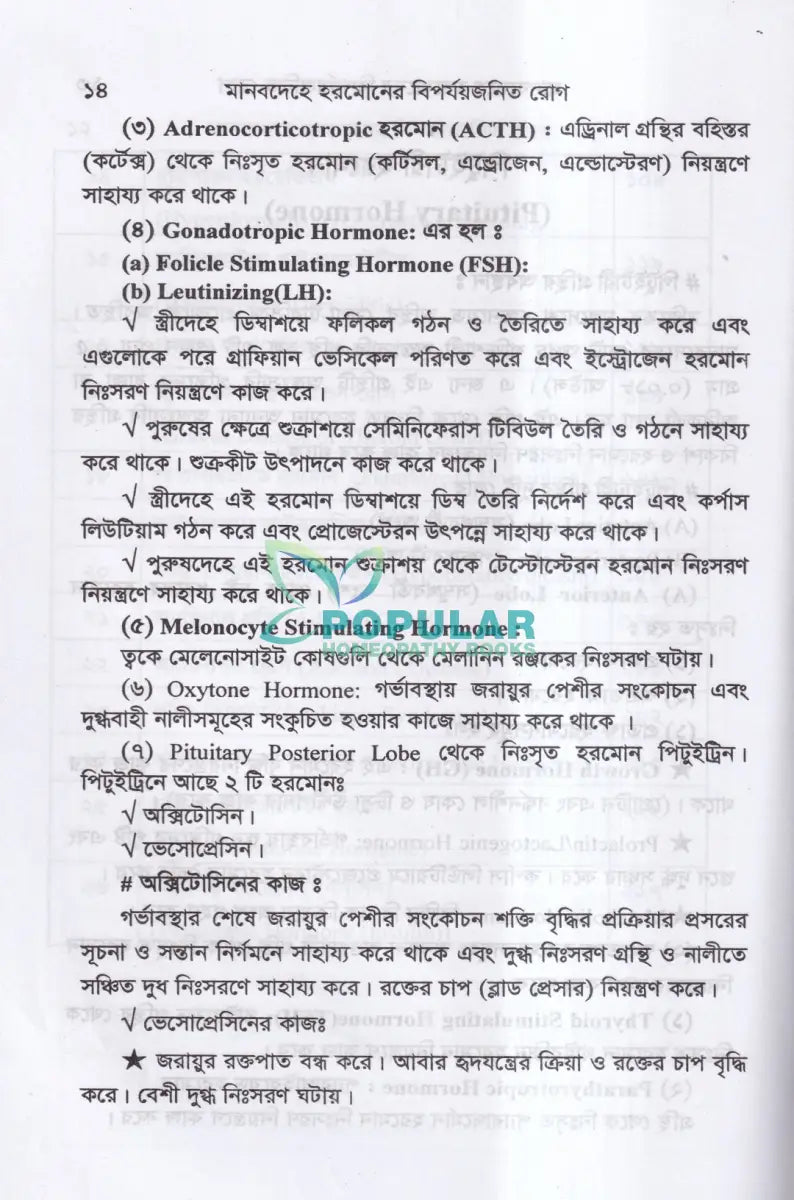 মানবদেহে হরমোনের বিপর্যয়জনিত রোগ Homeopathy Books