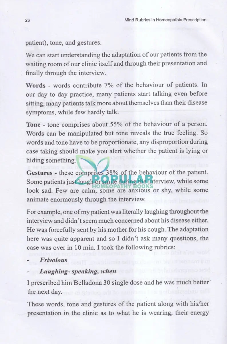 MIND Rubrics in Homeopathic Prescription Homeopathy Books