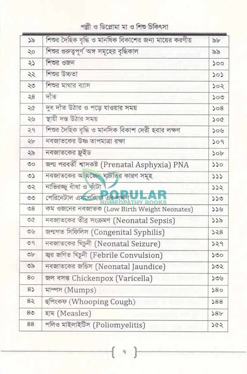 পল্লী ও ডিপ্লোমা মা ও শিশু চিকিৎসা Allopathic Books