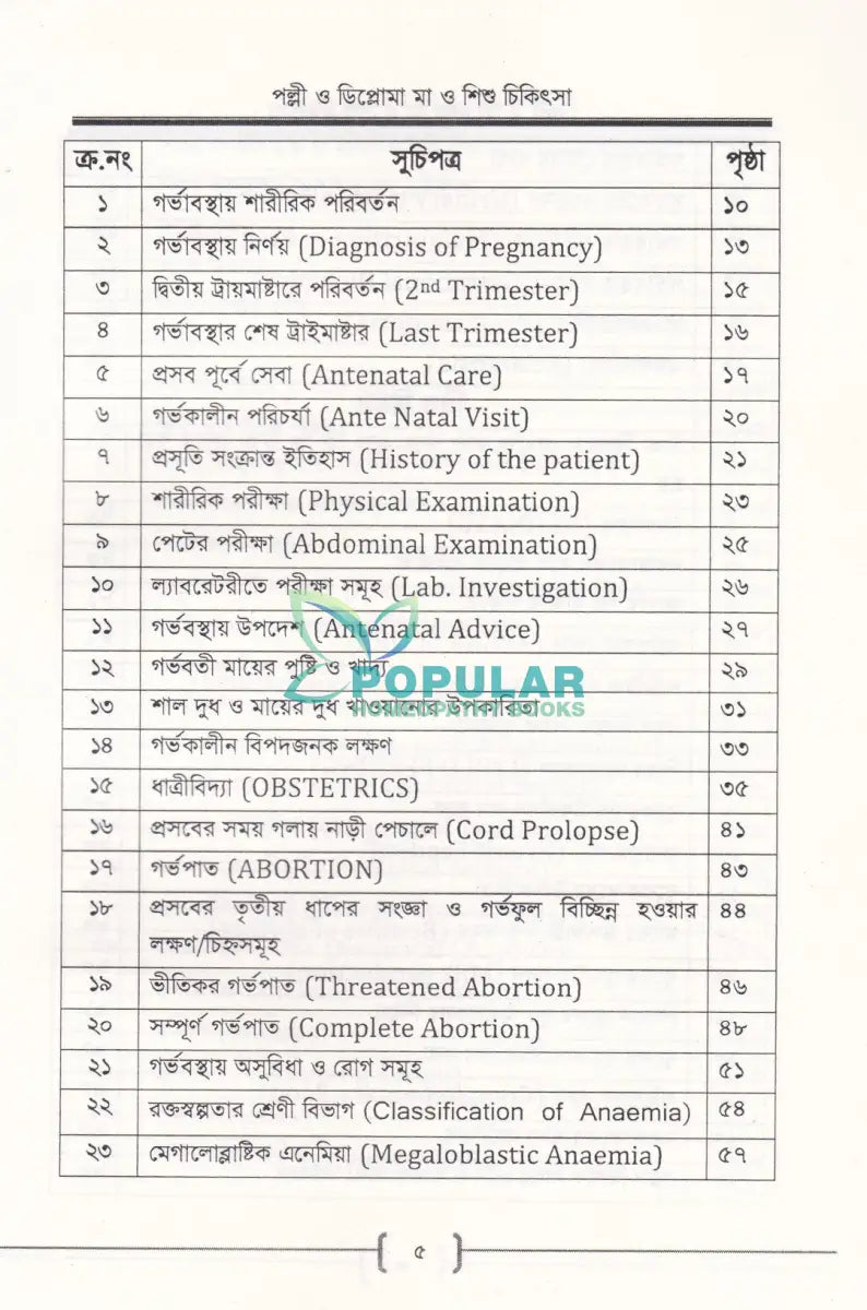 পল্লী ও ডিপ্লোমা মা ও শিশু চিকিৎসা Allopathic Books