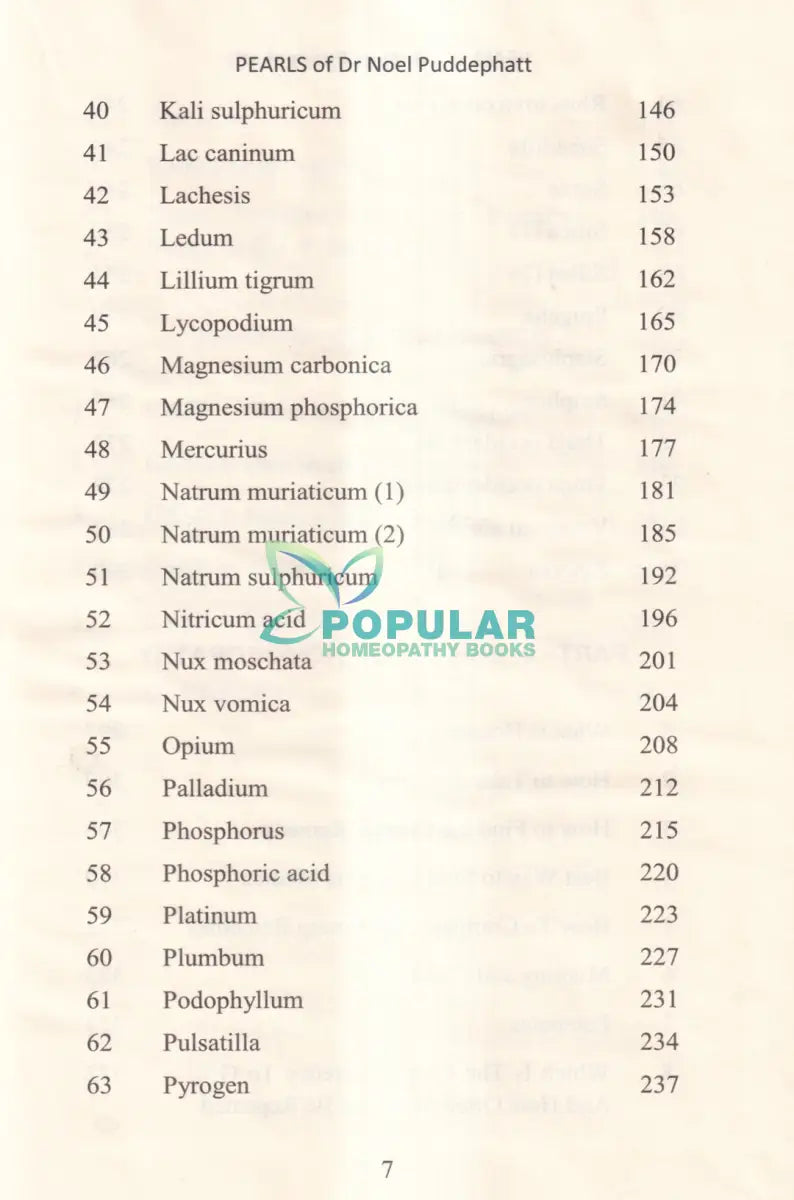 PEARLS of Dr Noel Puddephatt Homeopathy Books