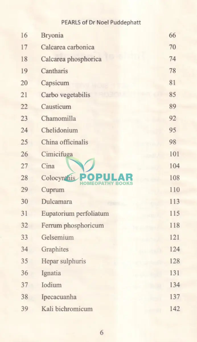 PEARLS of Dr Noel Puddephatt Homeopathy Books