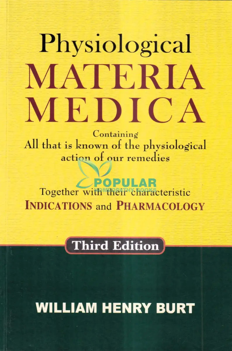 Physiological MATERIA MEDICA Homeopathy Books