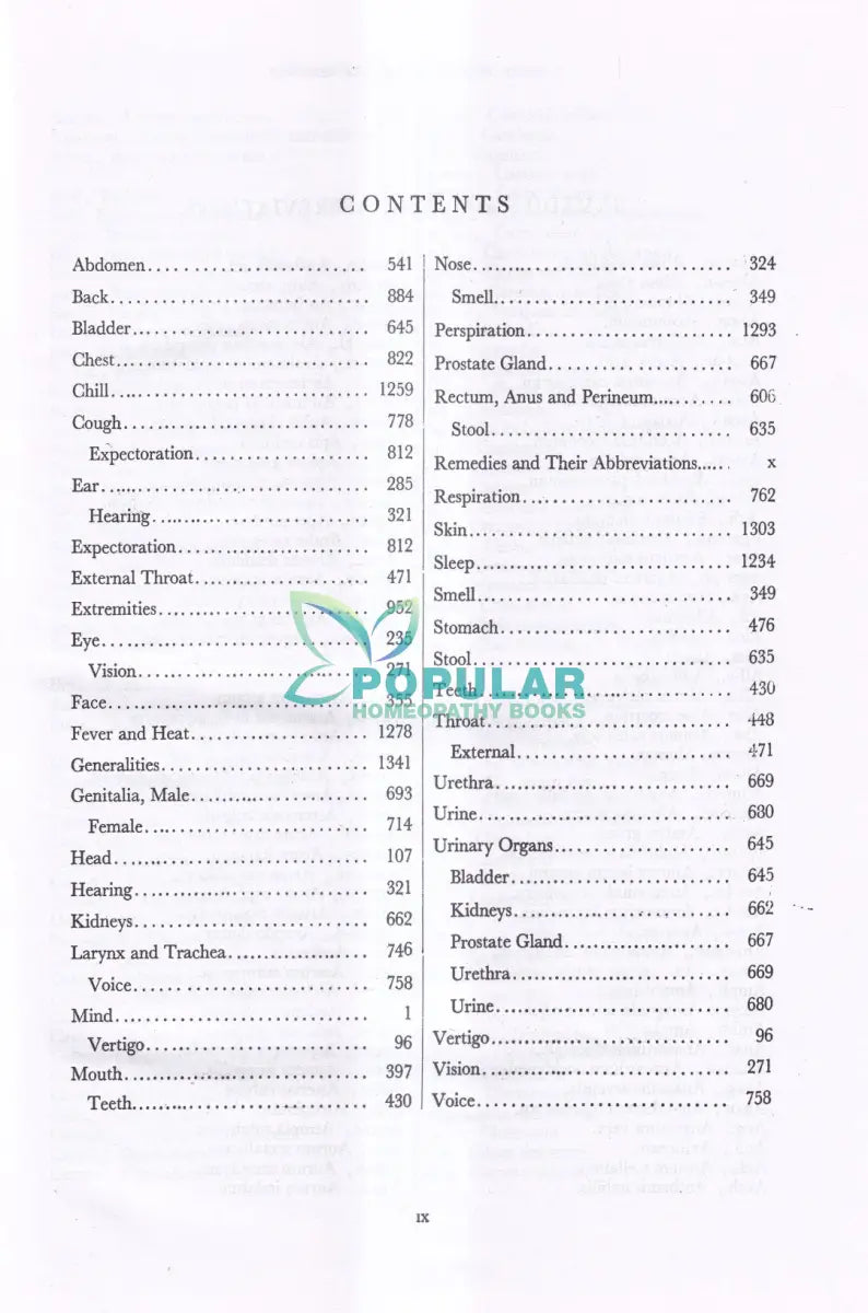 REPERTORY OF THE HOMOEOPATHIC MATERIA MEDICA Homeopathy Books