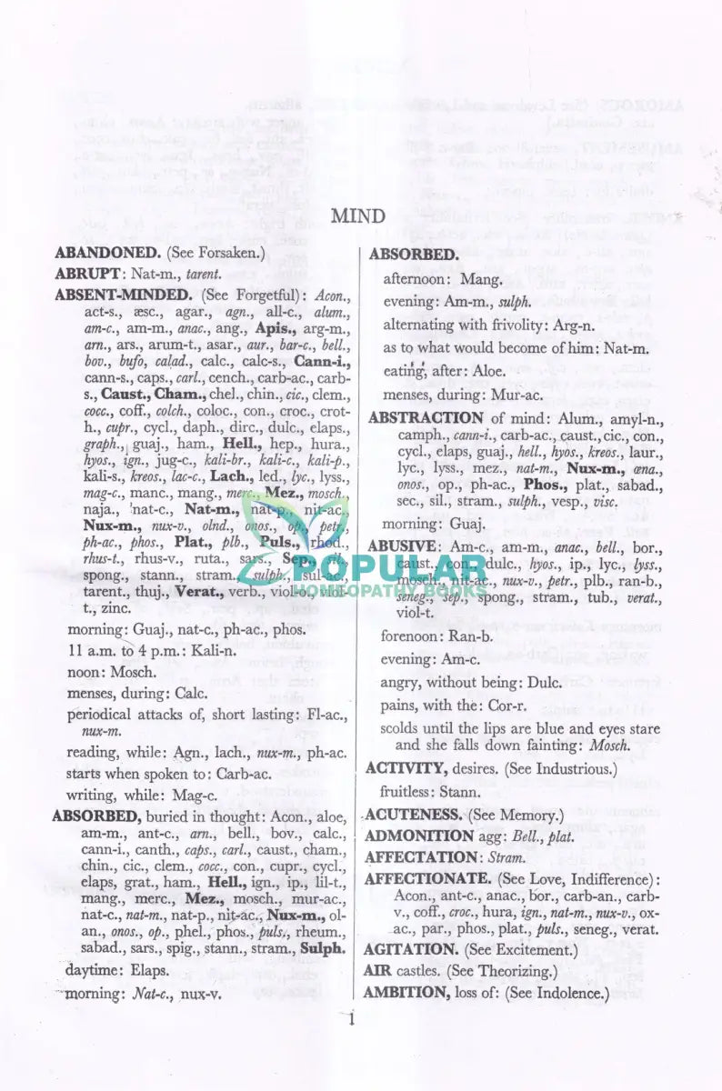 REPERTORY OF THE HOMOEOPATHIC MATERIA MEDICA Homeopathy Books