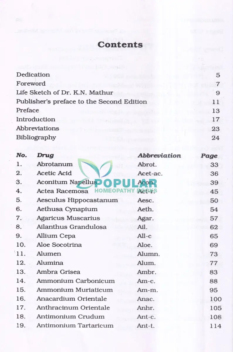 SYSTEMATIC MATERIA MEDICA OF Homoeopathic Remedies Homeopathy Books