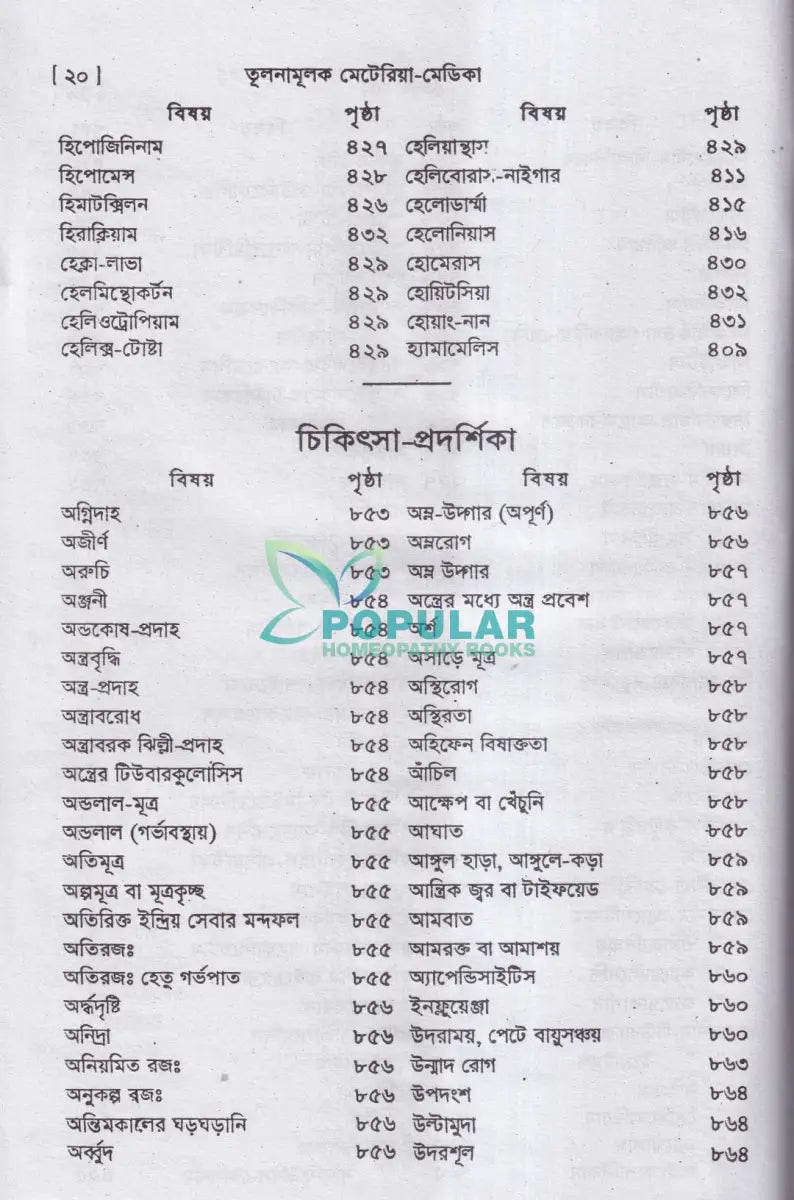 তুলনামূলক মেটিরিয়া মেডিকা Homeopathy Books