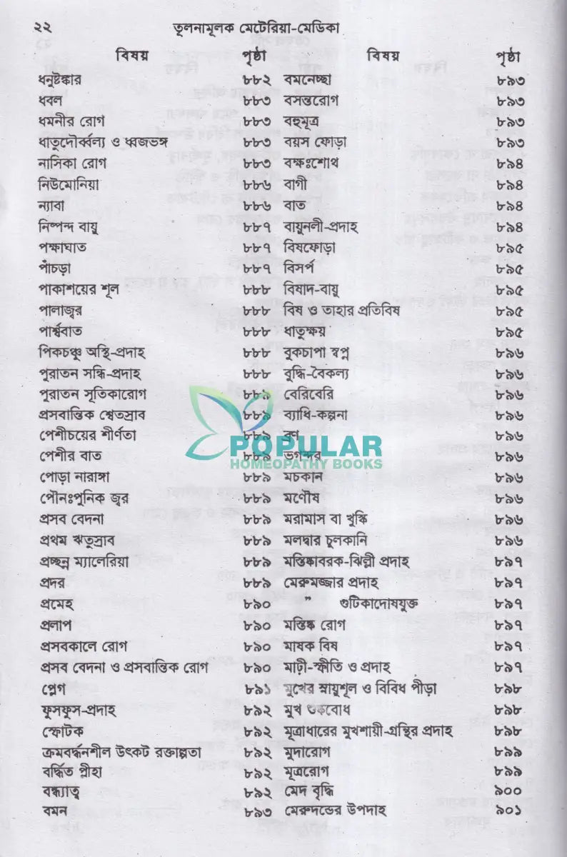 তুলনামূলক মেটিরিয়া মেডিকা Homeopathy Books