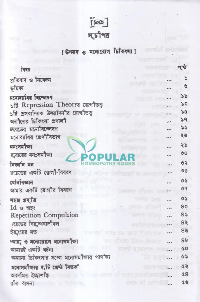 উন্মাদ ও মনোব্যাধির চিকিৎসা Homeopathy Books