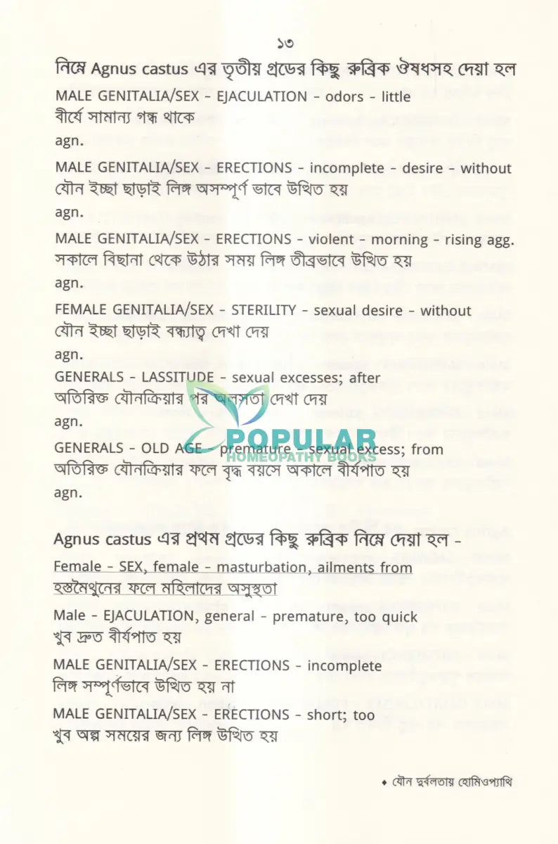 যৌন দুর্বলতায় হোমিওপ্যাথি Homeopathy Books